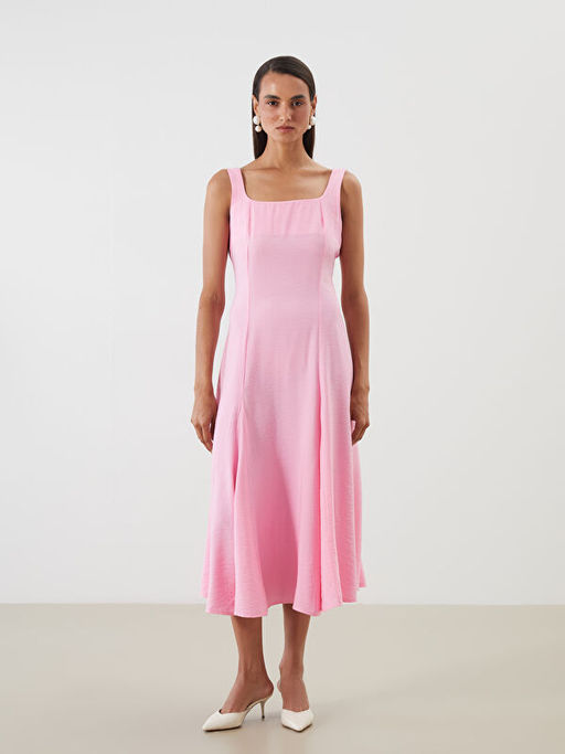 U Yaka Pile Detayl? Belden Oturtmal? Elbise