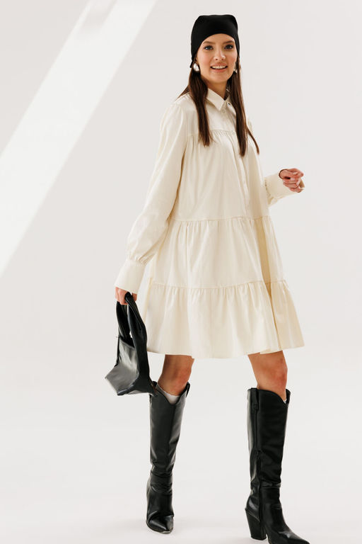 Платье NIKVA н707-1 сливочный фото 3