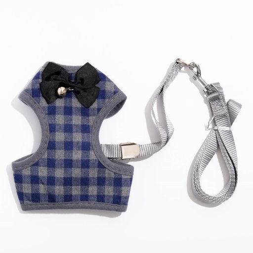 Комплект амуниции с мягкой шлейкой, М, поводок 120 х 1 см, ОШ 28-48 см, ОГ 32-52 см, серый - Пижон фото 7