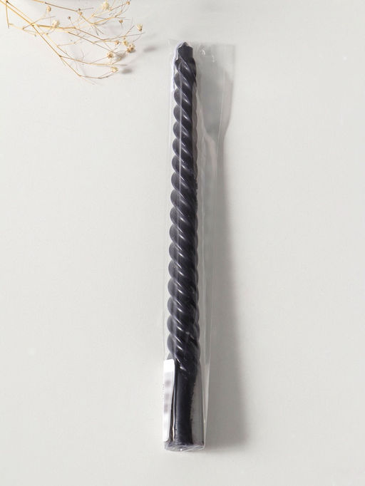 Цена за 3 шт. Свеча витая 25 см, 57 гр, 5 ч, цв. чёрный