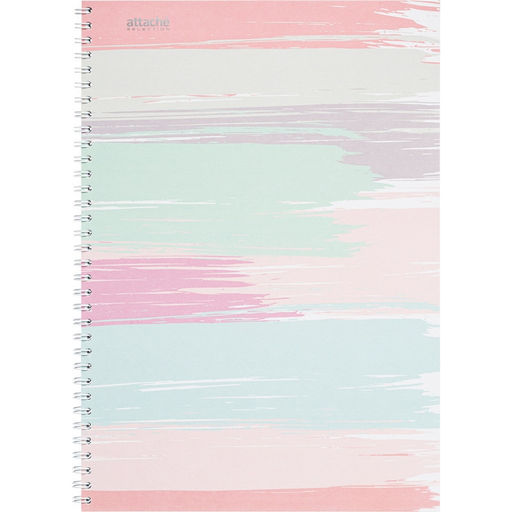 Бизнес-тетрадь А4,80л,кл,греб,обл.мат.лам. Attache Pastel Полосы