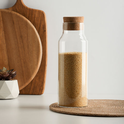 Бутылка 1000мл, 25х9см, стекло, пробка VETTA ЭКО арт. 828-004 - Полимербыт фото 2