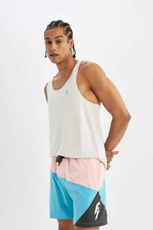 DeFactoFit Короткие шорты для плавания с гибкой текстурой и принтом стандартного кроя  фото 3