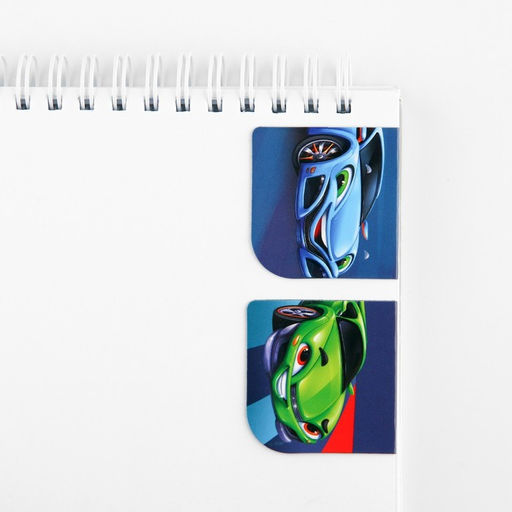 Цена за 2 шт. Подарочный набор блокнот А6, 32 листа, наклейки, магнитные закладки Тачки - Artfox фото 9