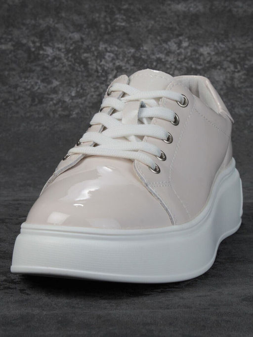 05-PDD215-1 BEIGE Кроссовки женские (натуральная кожа)