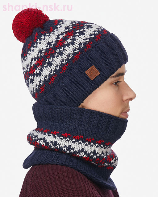 Q 176 D 176 Комплект флис (колпак+снуд) (54-56)