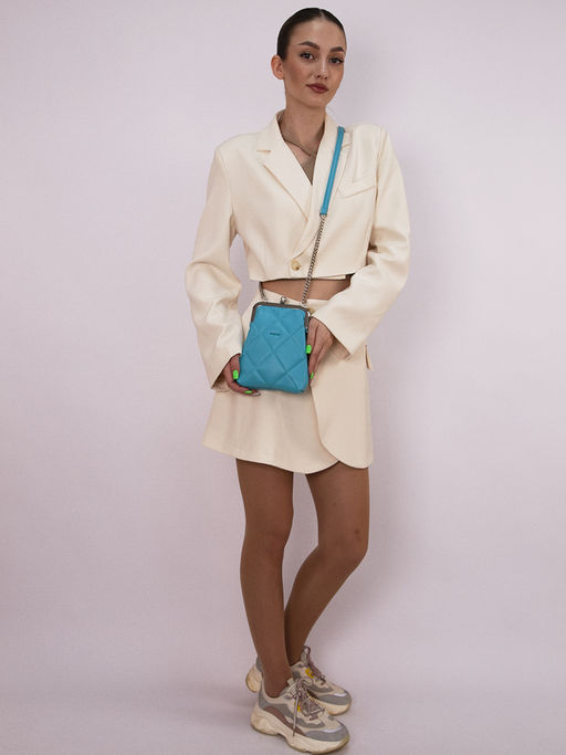 LACCOMA сумка Китти-Ф826-бирюзовый эко кожа хлопок