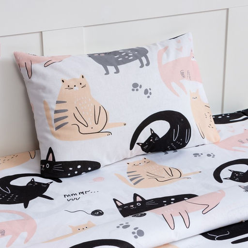 Постельное бельё Этель 1.5 сп Cat party, 143*215 см, 150*214 см, 50*70 см -1 шт,100% хлопок, бязь  фото 2