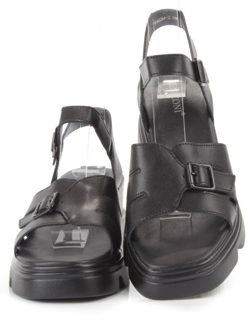 08-PEAG34-2 BLACK Босоножки женские (натуральная кожа) - Фабричный китай фото 7