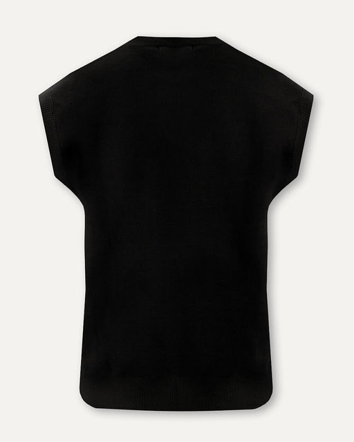 Черный жилет с V-вырезом - Incity фото 3