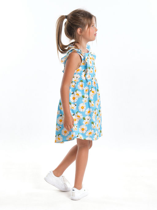 Платье сарафан для девочки UD 7694 голубой/ромашки - Mini maxi фото 3