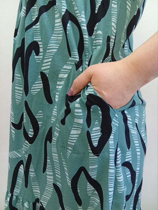 Трикотажное платье изумрудное КП-02 (9)