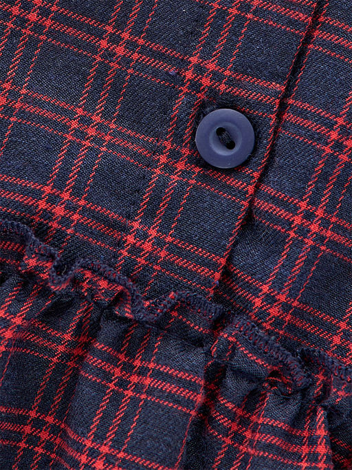 Платье для девочки нарядное детское праздничное в клетку UD 6820 син/крас клетка - Mini maxi фото 4