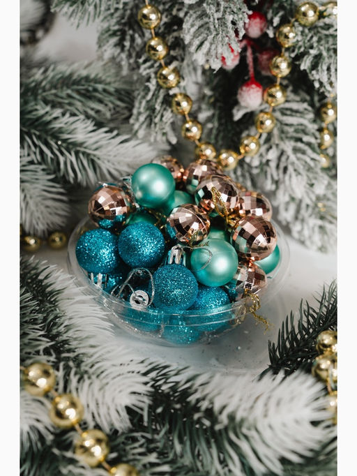 Ёлочные игрушки «Малышки в шарике», шары новогодние, d=2.5 см, набор 40 шт., МИКС