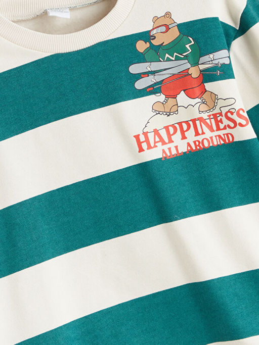 ?izgili Erkek ?ocuk Kal?n Sweatshirt