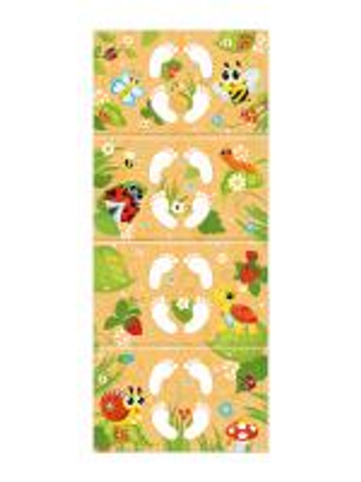 VAL VAL-O614-F Коврик дет гимнастич Топоножка, 60*144 см, 4 блока, цвет оранж., ВАЛИАНТИКИ, шт