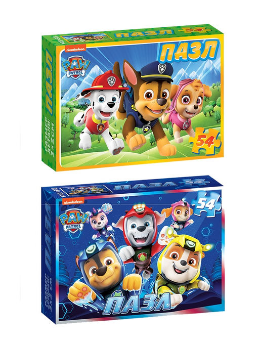 Пазлы детские «Щенячий патруль», набор 10 шт., 54 детали