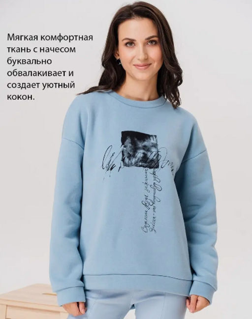 Свитшот с начёсом и шёлкографией SDP003 - Sahar art lab фото 11