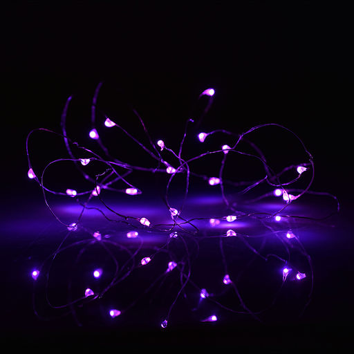 Электрогирлянда светодиодная 10 м, 100 ламп, розовый