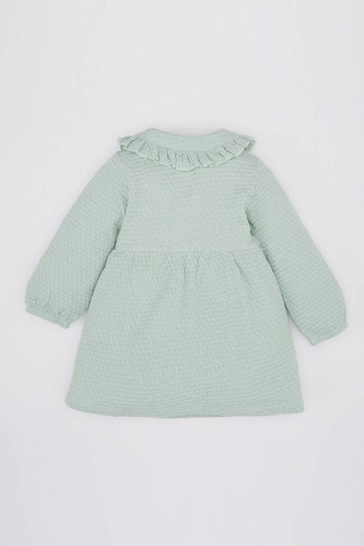 Платье с длинными рукавами для маленьких девочек - Defacto фото 5