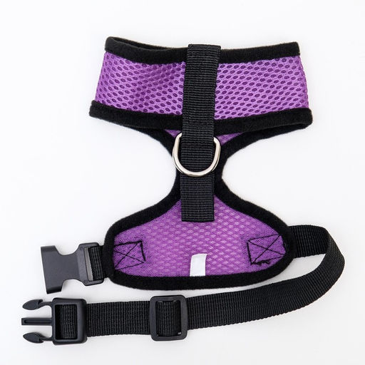 Шлейка мягкая из неопрена, размер XL, ОШ 42 см, ОГ 38-50 см, фиолетовая - Пижон фото 6