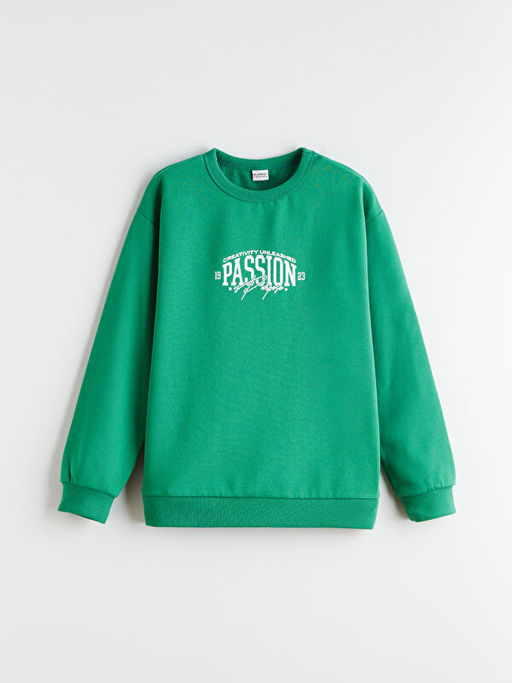 Bisiklet Yaka Erkek ?ocuk Sweatshirt