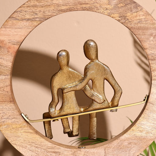 Сувенир интерьерный в деревянном кольце «Пара», 30×8×33 см