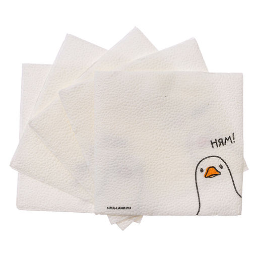 Цена за 2 шт. Салфетки бумажные однослойные «Гусь» 24 х 24 см, 20 шт