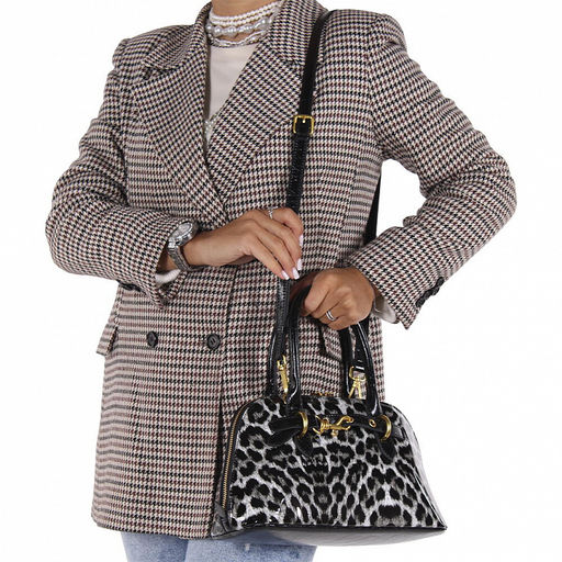 Сумка 6118Q black white Polina&Eiterou