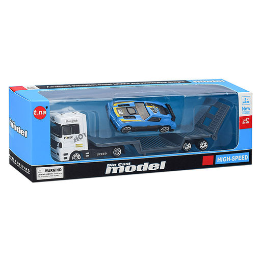 Автовоз с гоночной машиной, в коробке