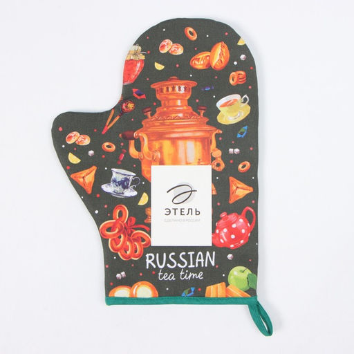 Варежка-прихватка Этель Самовар 20х28 см, 100% хл, ватин 250 г/м2  фото 4