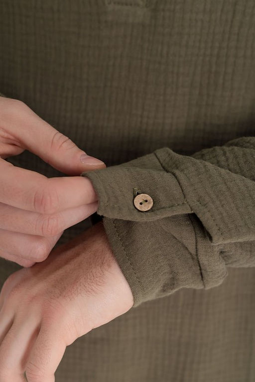 Рубашка М125001х хаки - Елена фото 6