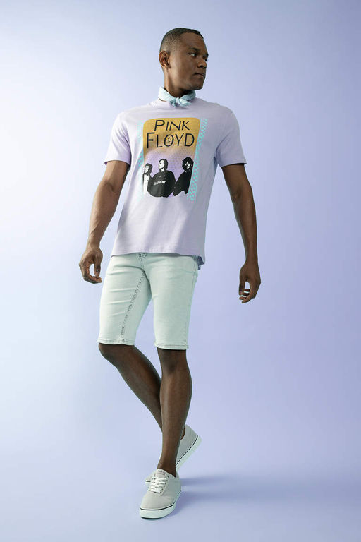 Футболка Pink Floyd Regular Fit с круглым вырезом и короткими рукавами - Defacto фото 2