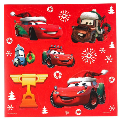 Подарочный набор канцелярии «С новым годом», блокнот А6, ручка, наклейки, «Тачки»