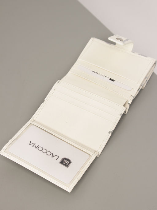 LACCOMA кошелек LA-2080-белый-серебристый натуральная кожа фото 5