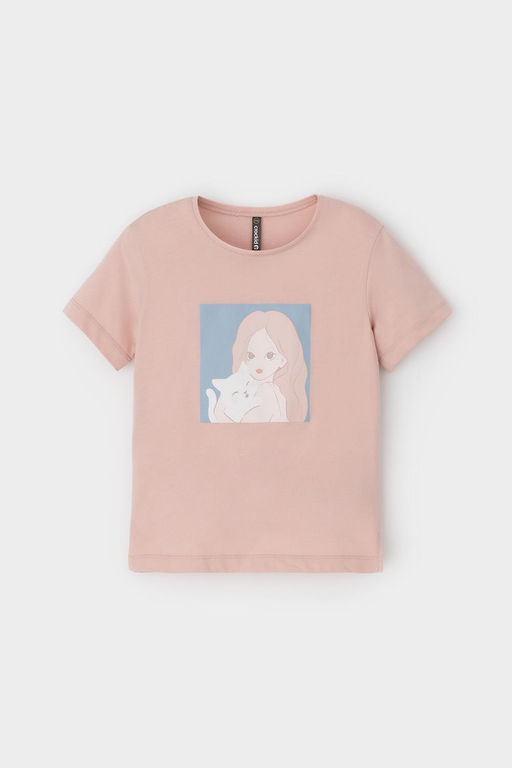 Crockid _ КР 302726-1/дымчатая роза к557 фуфайка (футболка) для дев  фото 2