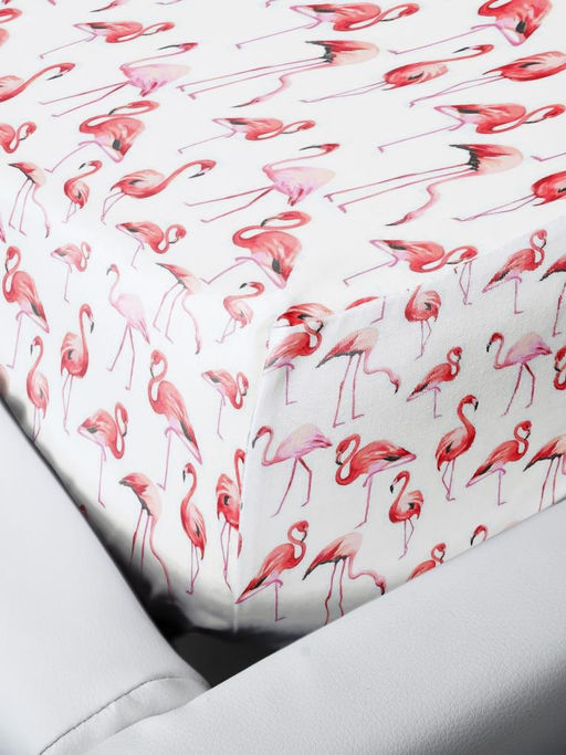 Простыня на резинке 080*160 см, перкаль, детская расцветка (Фламинго) - Ивановотекстиль фото 4