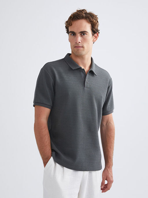 Polo Yaka K?sa Kollu Basic Erkek Ti??rt