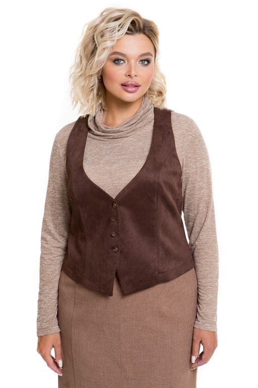 Жилет 1159 коричневый - Novita фото 2