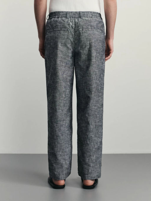 Брюки relax fit со льном / Zarina  фото 4