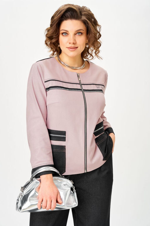 Костюм Aira Style 24249 пудра-графит