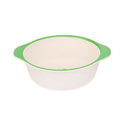 Набор детской посуды из бамбука Динозаврики, 5 предметов: тарелка, миска, стакан, столовые приборы - Крошка я фото 9