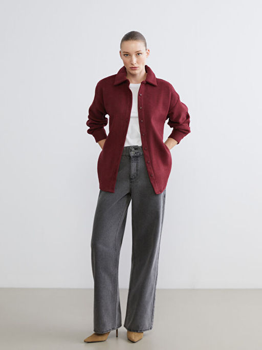 Oversize Kad?n Oduncu G?mlek Ceket