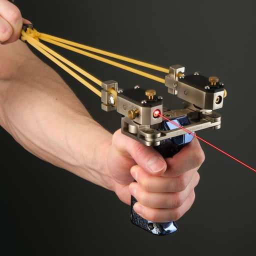 Рогатка металлическая, 3 жгута, лазерным целеуказателем+ заряд.устр-о - Simaland фото 6
