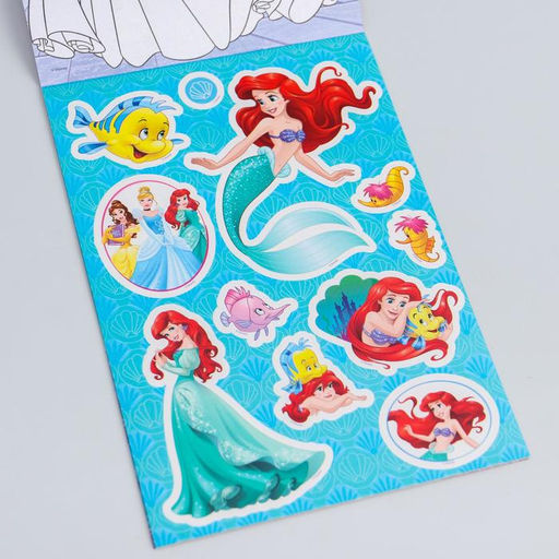 Книга с наклейками, набор для творчества детский «Принцессы» Disney