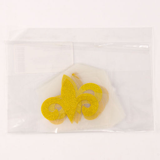 Термонаклейка на листе «Трилистник», 5 х 7 см, набор 20 шт., золото с блёстками