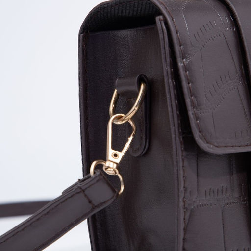 Сумка-мессенджер на клапане, длинный ремень, цвет тёмно-коричневый - Simaland фото 6