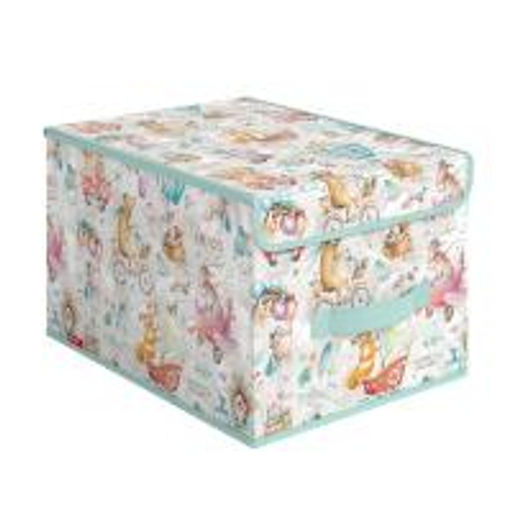 Короб стеллажный с крышкой, большой, 30*40*25 см, жёлт., ЛЮБИМЧИКИ, шт - Valiant фото 7