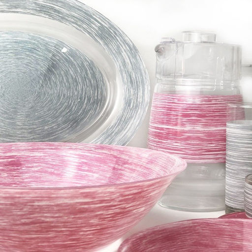 Набор столовый 18 предметов BRUSHMANIA PINK & GRANIT