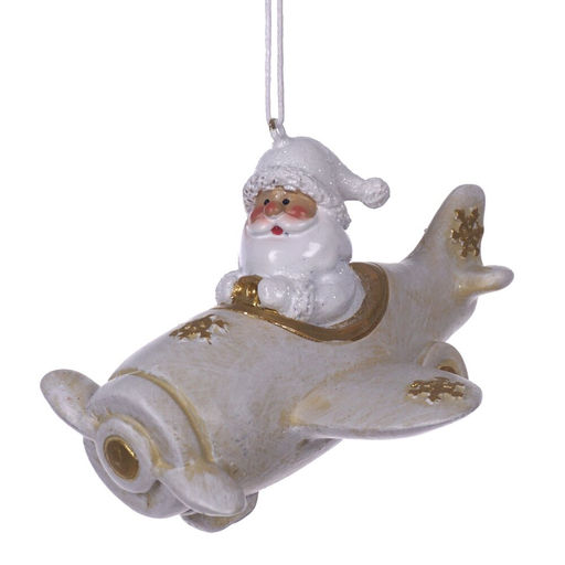 Фигурка декоративная подвесная "Снеговик/Дед Мороз", L10 W8,5 H7 см, 2в.